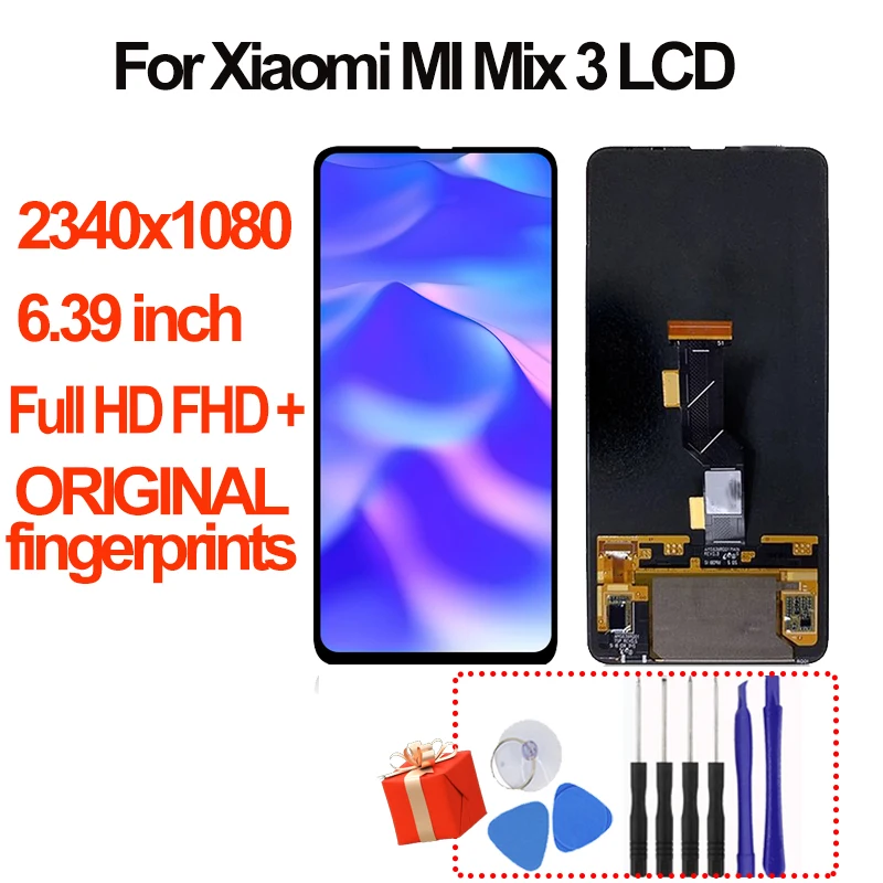 

Новый оригинальный ЖК-дисплей Super AMOLED для Xiaomi Mix 3, сенсорный экран с дигитайзером в сборе для Mi Mix3 Mix 3, ЖК-дисплей для Mix 3, 5G LCD
