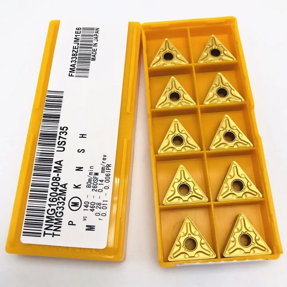 

Lathe tool TNMG160408 MA US735 high quality carbide CNC machine tool milling cutter cutting tool lathe TNMG turning tool