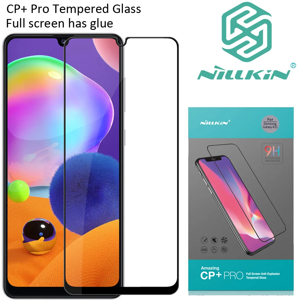 Закаленное стекло Nillkin CP + Pro для Samsung Galaxy A31 защитный олеофобный клей на весь экран