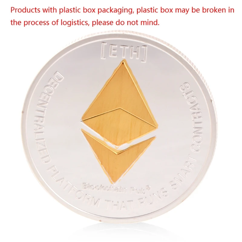 Эфириум памятная монета с серебряным покрытием коллекция сувениров|Безвалютные