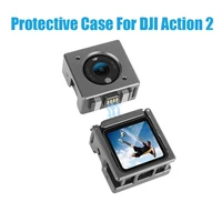 dji action 2 aluminum alloy protective case frame shell magnetic frame camera rabbit cage split type shell for dji osmo action 2