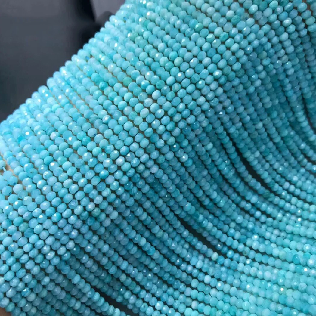 Rhodochrosite K2 Amazon Stone Moonstone Morganite 2x3mm Gemstone Beads Faceted Roundel for Silver 925 Jewelry Making 15inch | Украшения и