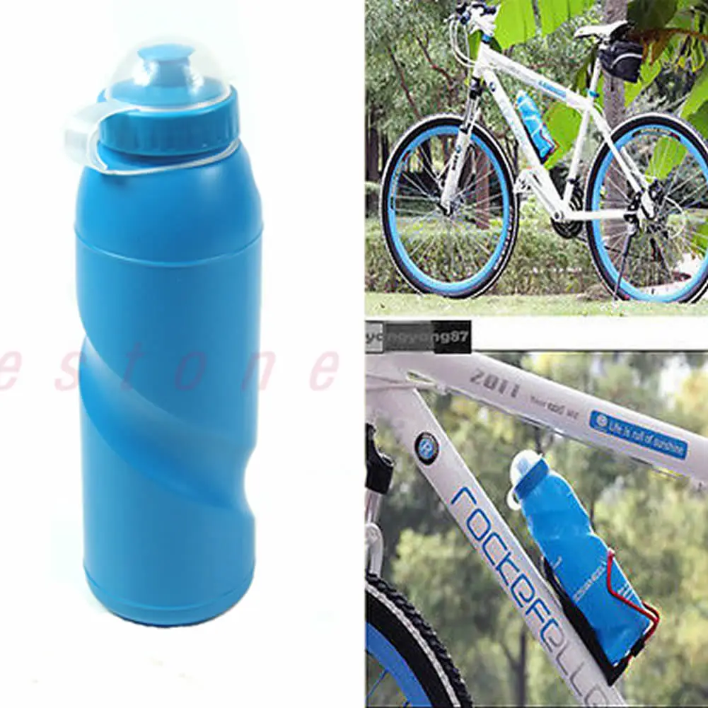 

700ml Outdoor Sport Bicycle Bike Plastic Water Drink Bottle Camping Hiking Blue RXBB