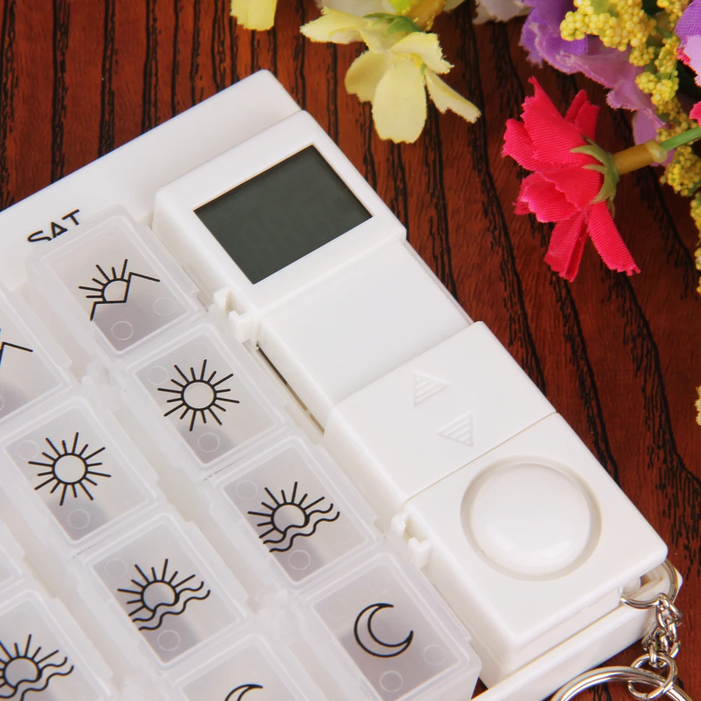 Digital 7days Pill Reminder Organizer Box Case Timer Storage Boxes Medicine Container Dispenser Alarm Clock | Красота и здоровье