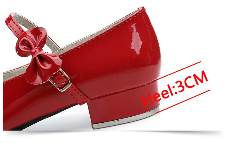 Обувь для девушек с пряжкой на низком каблуке нескользящая обувь из блестящей