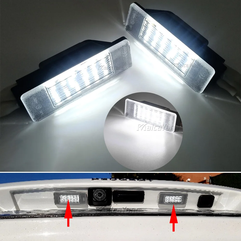 

2x Car Rear 18 LED SMD License Number Plate Light For Peugeot 106 207 307 308 406 407 508 607 806 For Citroen C2 C3 C4 C5 C6 C8
