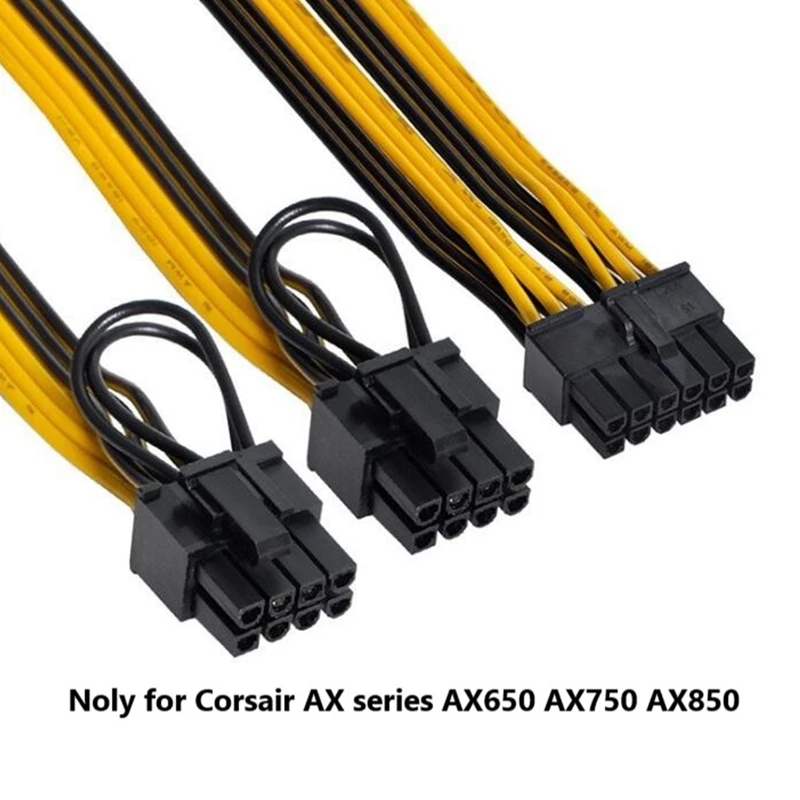 

12Pin to Dual 8Pin(6+2Pin) PCI Express GPU Graphics Card Power Supply Cable for Corsair AX Series AX650 AX750 AX850
