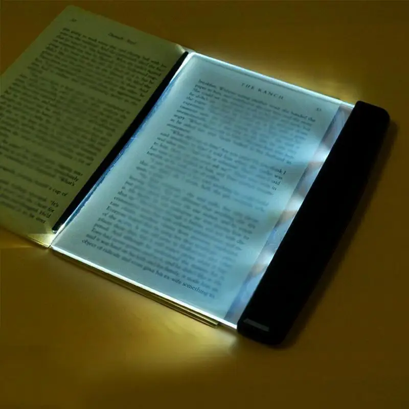

Светодиодный ночсветильник для чтения с плоской пластиной, портативная настольная лампа для путешествий, общежития, дома, детской, спальни