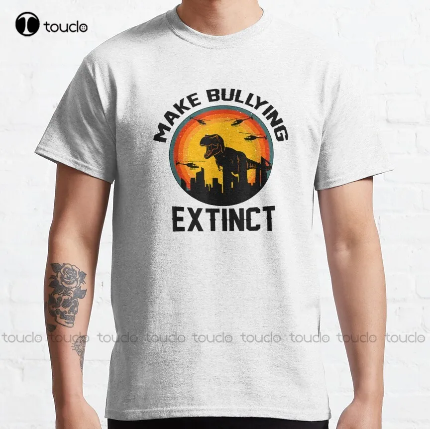 

Make Bullying Extinct - Wear Orange For Unity Day Dinosaur Classic T-Shirt Red Shirts For Women Custom Aldult Teen Unisex Xs-5Xl