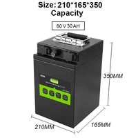 Rechargeable 60V series 30ah Li-ion lithium battery pack with BMS for electric car