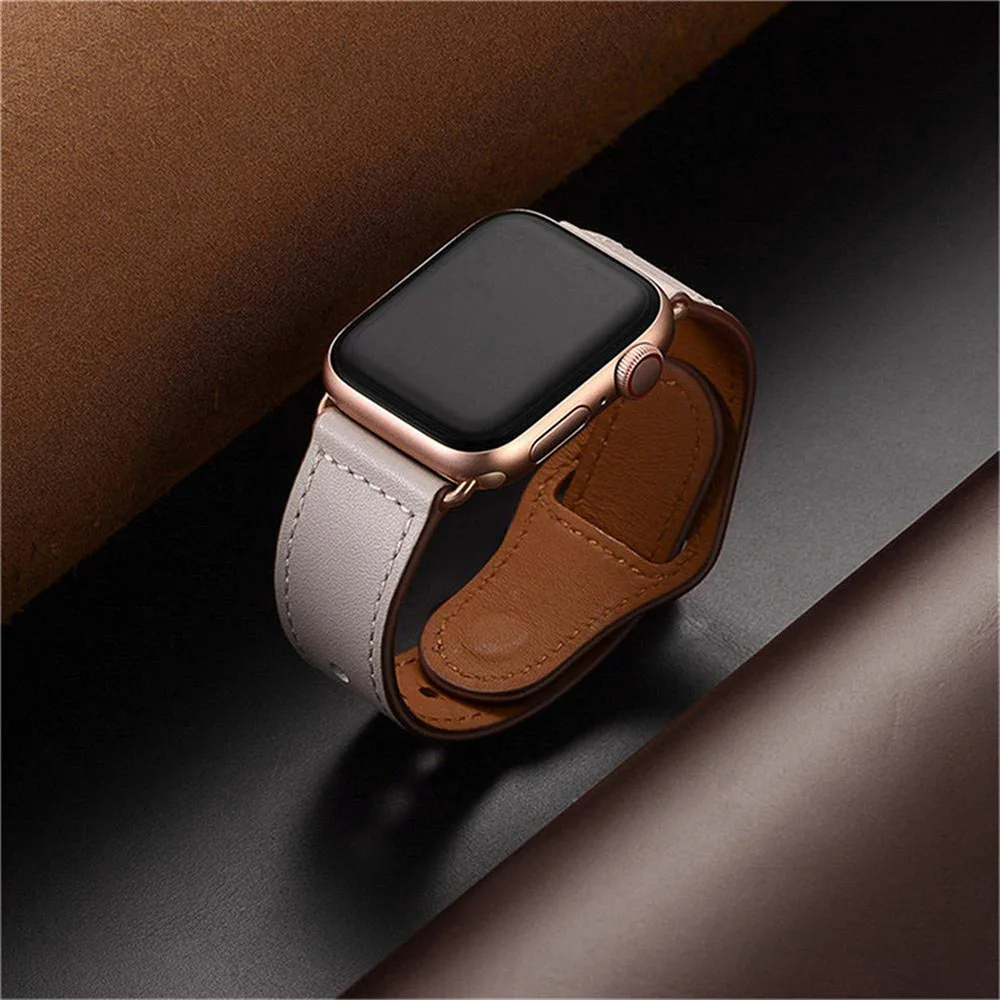 Ремешок для Apple Watch 38 мм 42 ремешок из натуральной кожи Iwatch 5/4/3/2/1 44 40 браслет