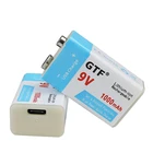 Оригинальная литиевая аккумуляторная батарея 9 в 1000 мАч 9 в Micro USB для зарядки KTV, пульт дистанционного управления, мультиметр, микрофон, игрушка