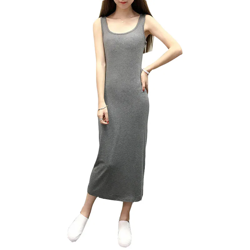 Платье женское сексуальное летнее Новое повседневное приталенное однотонное