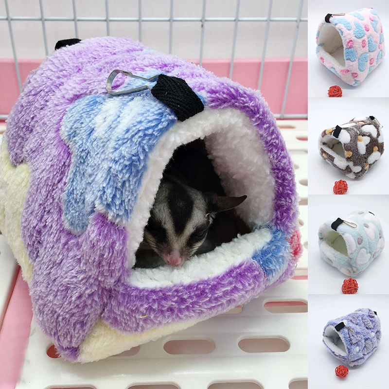 

Soft Plush Hanging Hamster Nest Small Animal Pets Cage Hammock Guinea Pig Squirrel Mice Rat Sleepping Bed Keep Warm Nest House