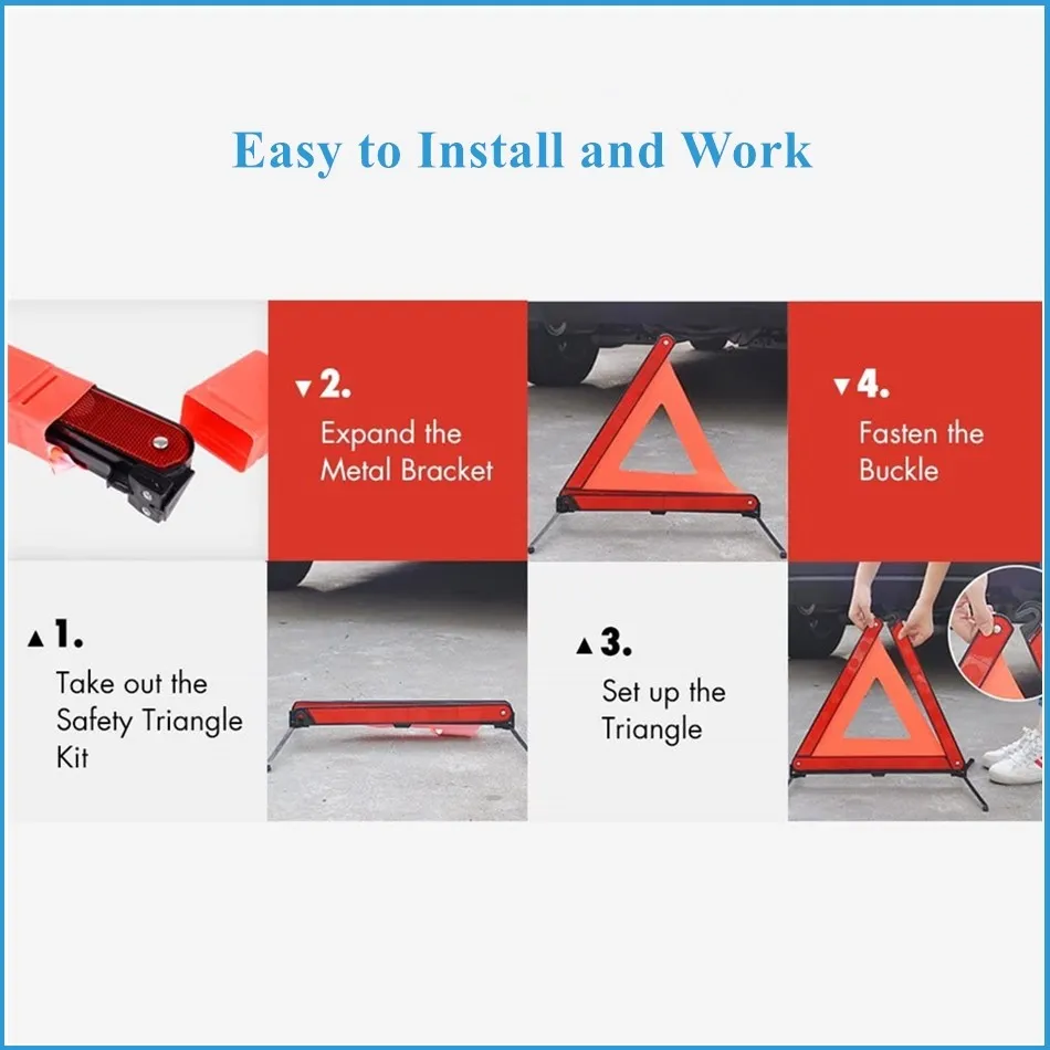 BECAR складной аварийного Знаки аварийной остановки с светоотражающий жилет