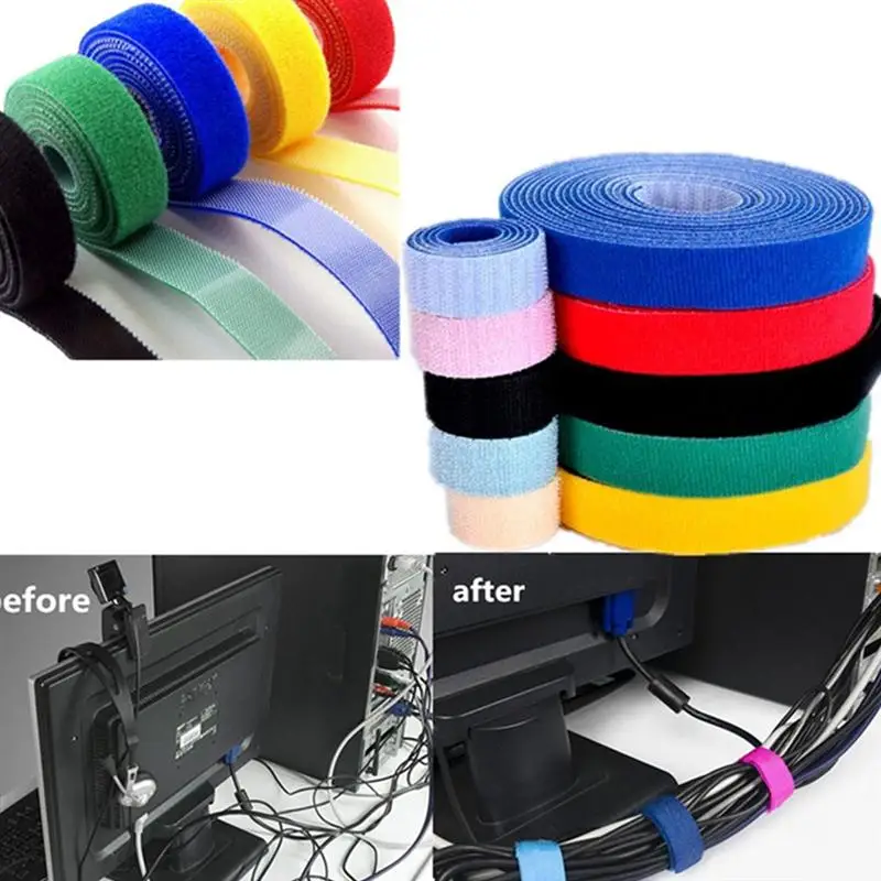 2 м кабель крепления многоразовый Кабельный органайзер наушники мышь стяжки