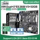 Двойная материнская плата JINGSHA X99, 2 шт., процессор XEON E5 2650V3 и 2*16 Гб ddr4 2133 МГц ecc reg ram