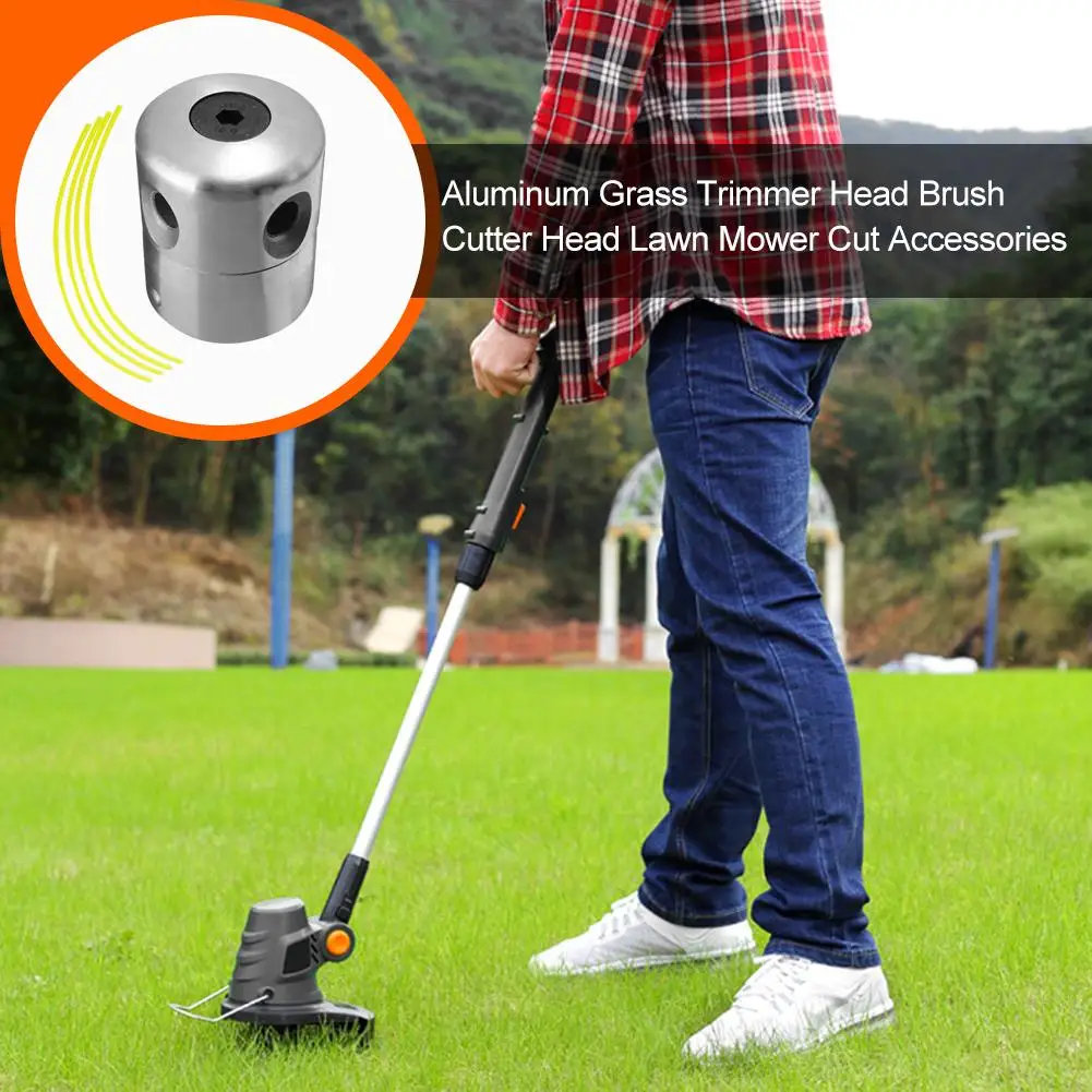 

Metal Grass Trimmer Head Excellent Aluminum for Garden Brushcutter Lawn Mower Replacement Fittings Easy Installation
