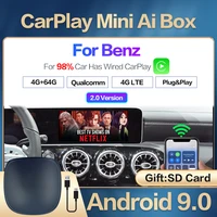 2 0 newcarplay android box wireless android auto applepie mini 464g 9 0 ai box car multimedia player 464g for benz 2016 2021