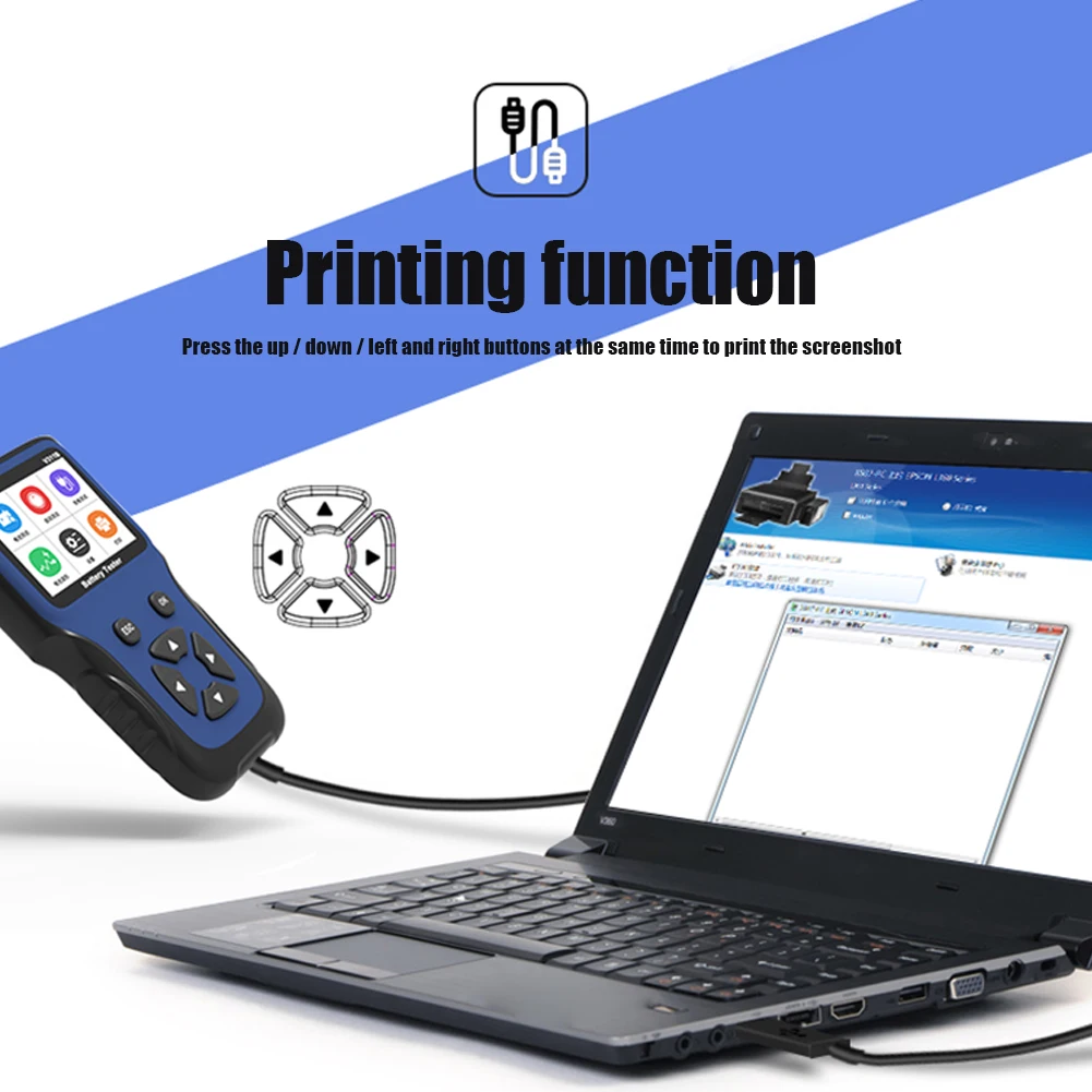 

Digital Car Battery Repair Fault Tester Analyzer 100-2000 CCA Load Tester with TFT Color Screen Car Diagnostic Tool