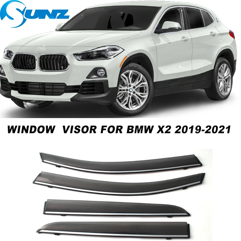 

Side Window Visors For BMW X2 2019 2020 2021 Weathershields Sun Rain Deflector Door Visor Sun Rain Guards Weather Shield SUNZ