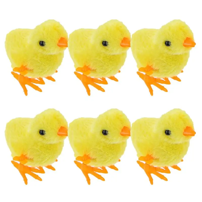12 piezas pollito divertido salto peque&ntilde;o decoraci&oacute;n del hogar cuerda polluelo fiesta de Pascua Favor-2