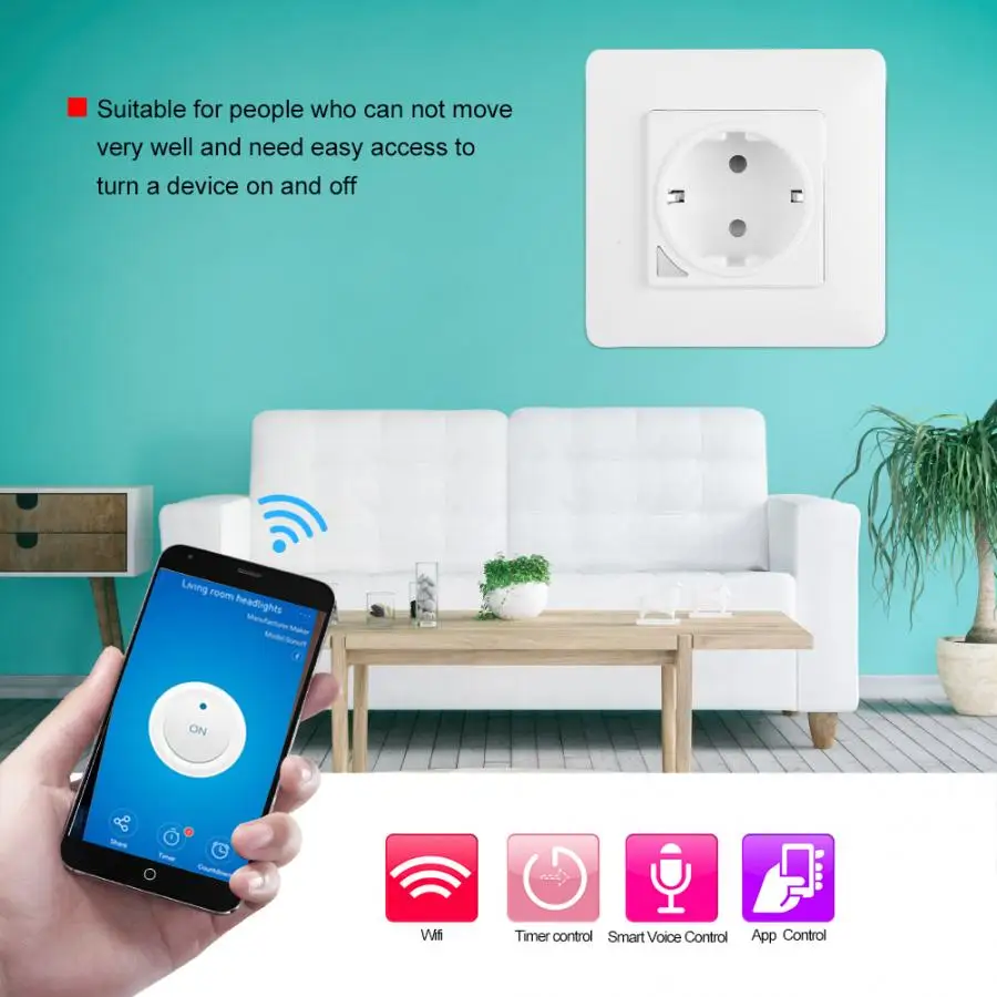 Wifi умная розетка для Alexa/Google Home Assistant/IFTTT EU Plug AC 100-240V Горячая Распродажа