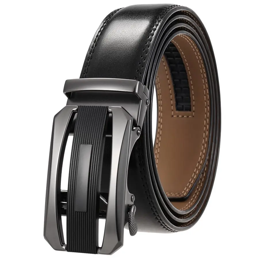 Leather Belts for Men New Men Leather Belt Automatic Buckle  Waistband for Men Fashion Male Strape width:3.5cm 110-125
