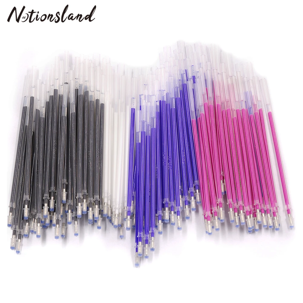 50/100pcs Heat Erasable Pen Refill For Clothing Leather Mark High Temperature Disappearing Pen DIY Patchwork Sewing Tools