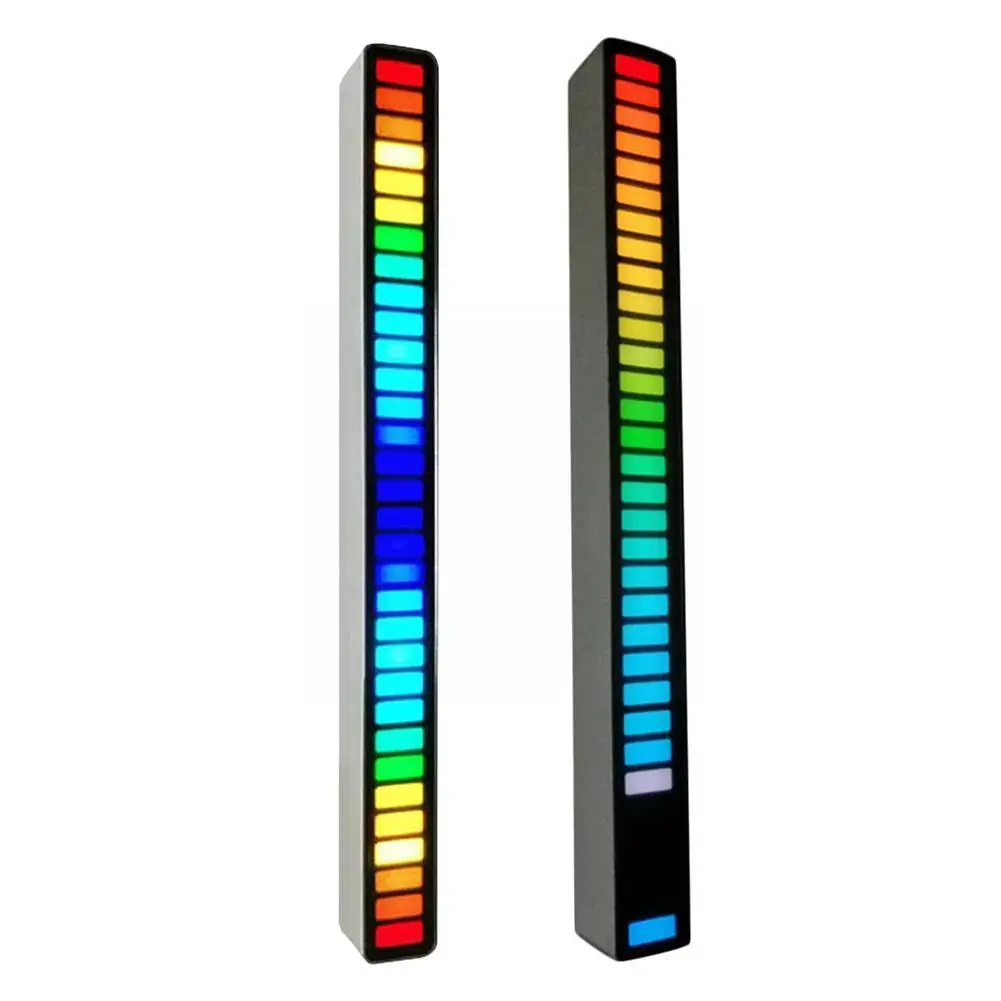 

Voice-activated Rhythm Light Stick 32-Bit RGB Audio Pickup Colorful LED Ambient Spectrum Display Signal Pulse Bar Rhythm DJ X4Q1