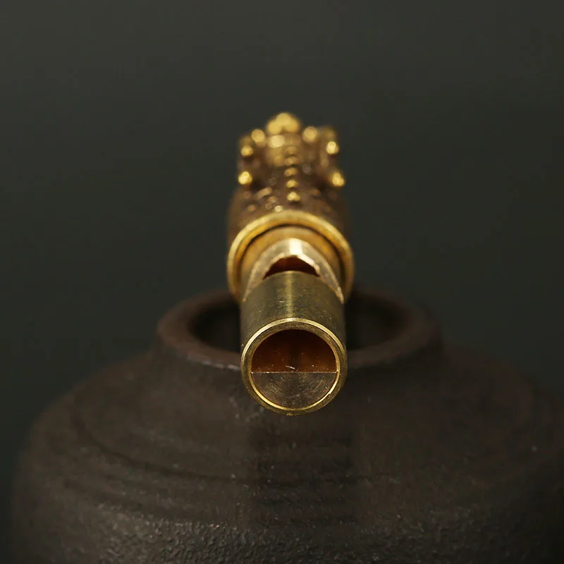 Латунный свисток с головой дракона ручной работы брелки для автомобиля мужские и