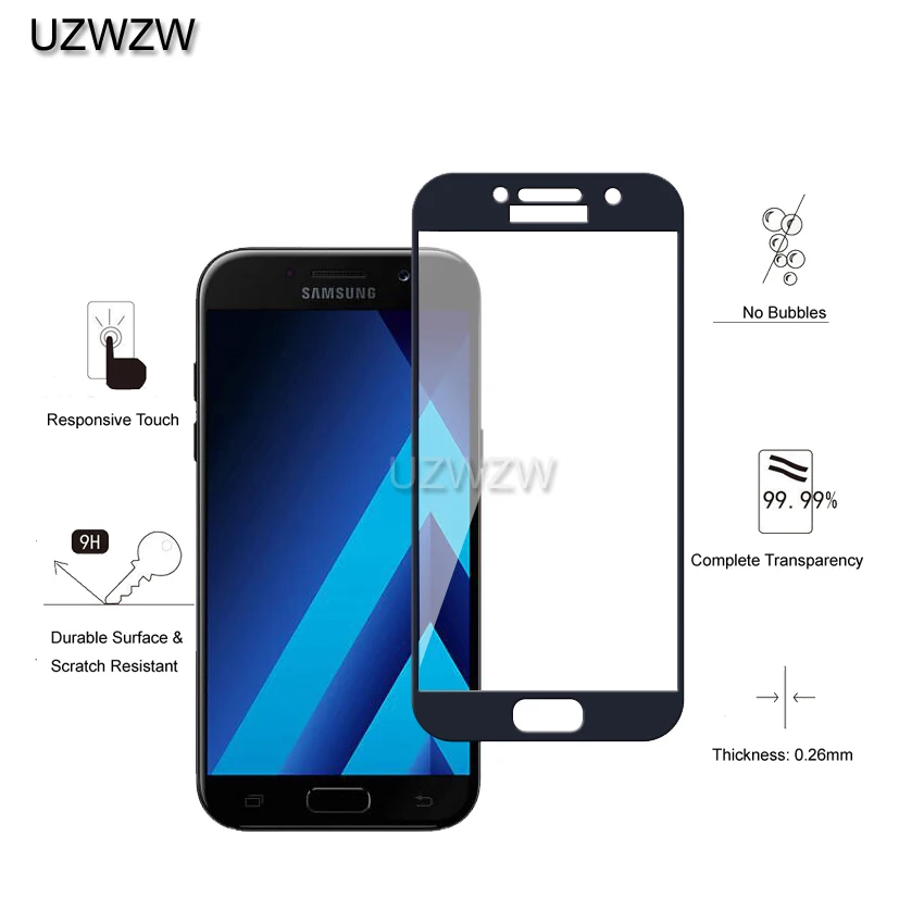 2 шт стекло для samsung Galaxy A5 полное покрытие 9H твердость экрана защитное стекло закаленное стекло для samsung A5 стекло