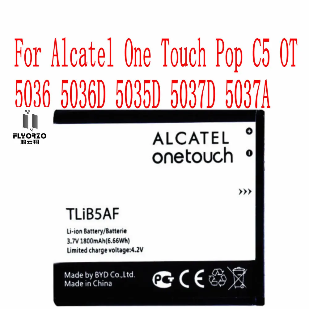 Batería TLiB5AF de alta calidad para teléfono móvil, 100% mAh, para Alcatel One Touch Pop C5 OT 1800 5036D 5035D 5037D 5037A, 5036 nueva