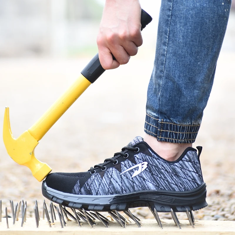 

Men Outdoor Steel Toe Cap Work Safety Shoes Male Anti-Slip Steel Puncture Proof Construction Boots Women Large Size Safety Shoes