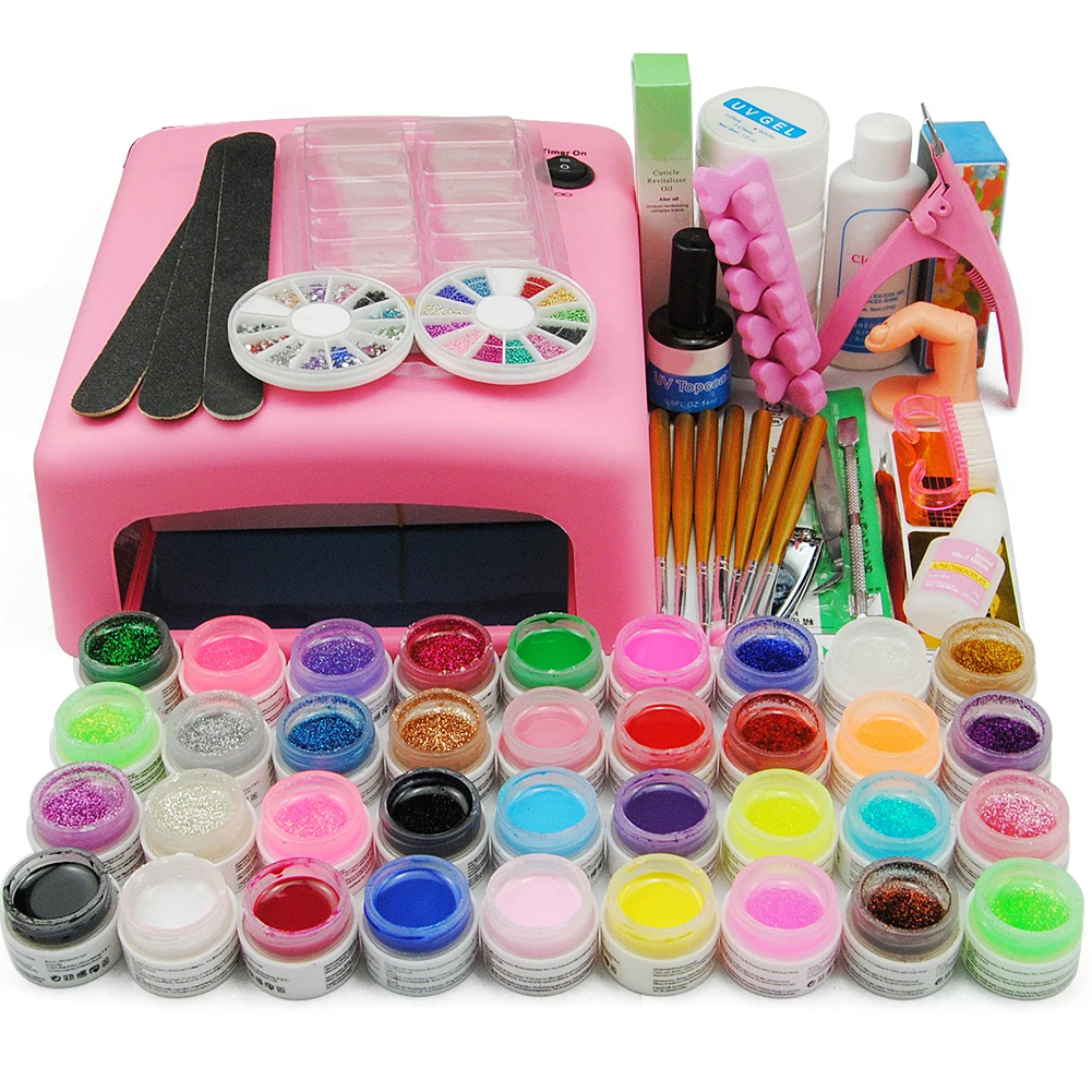 Профессиональный набор УФ гелей для ногтей маникюрный 36 Вт лампа Гель лак шт.