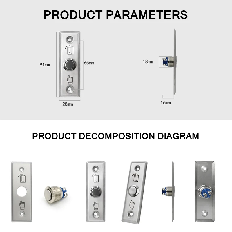 Электронная Кнопка выхода двери система контроля доступа главный переключатель