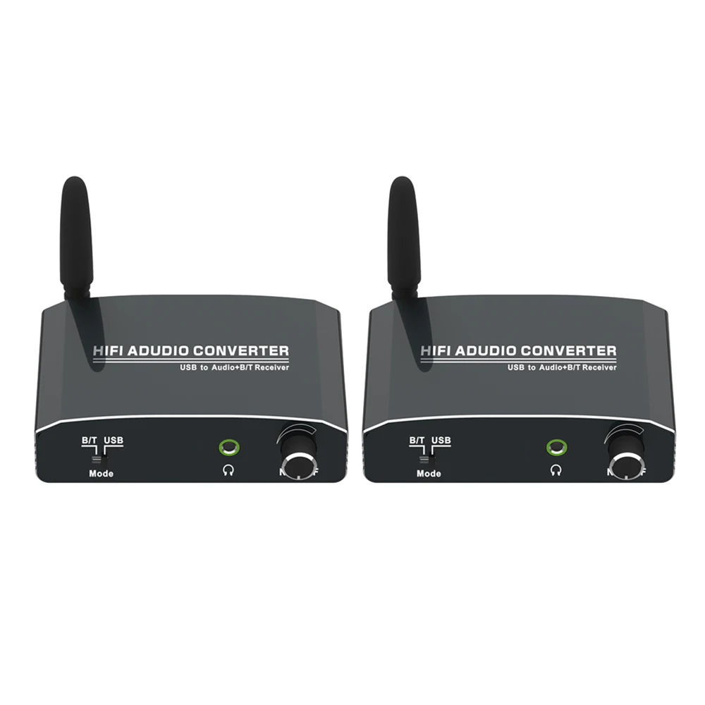 

Конвертер USB в аудио, Bluetooth приемный преобразователь Bluetooth 5,0, аудиовход, двойной аудиовыход одновременно
