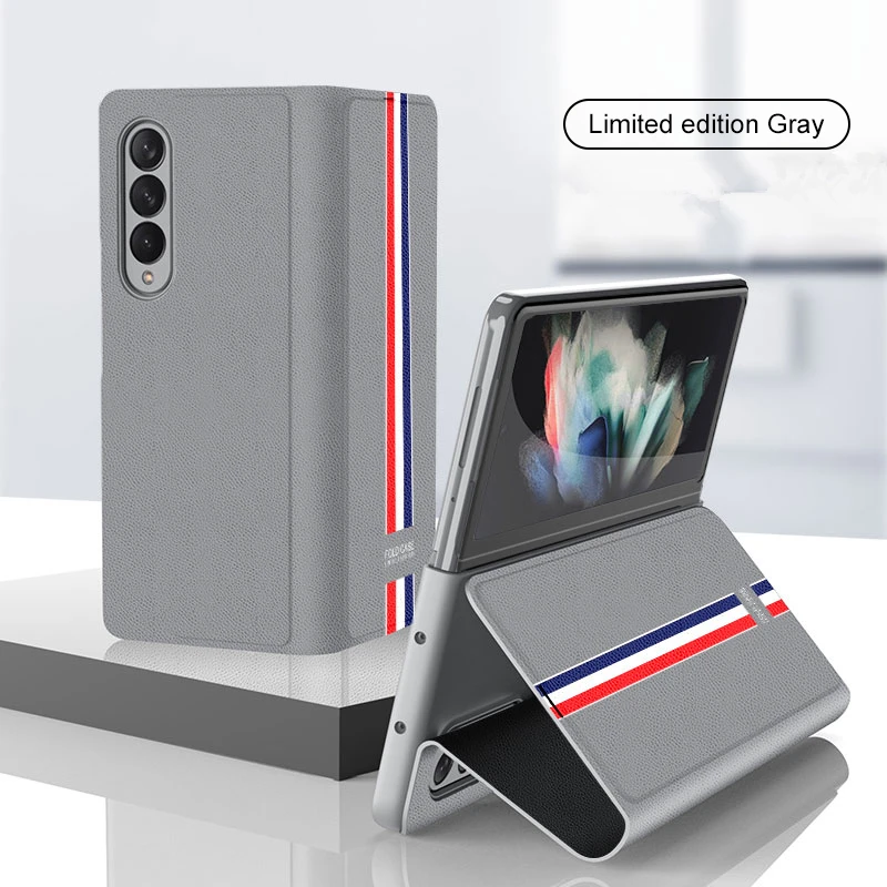 

Business Flip Leather Cover Case for Samsung Galaxy Z Fold3 5G W22 Fold 3 Anti-Scratch Protective Bag Capa