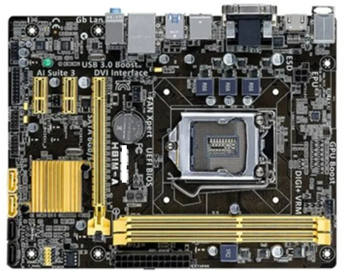 

H81M-A десктопная материнская плата DDR3 LGA 1150 USB2.0 USB3.0 для процессора I3 I5 I7 16 Гб H81, б/у, распродажа