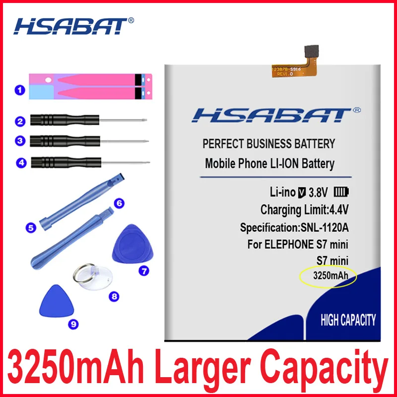 HSABAT 0 цикл 3250 мАч аккумулятор для Elephone S7 MINI S7mini Высокое качество искусственная
