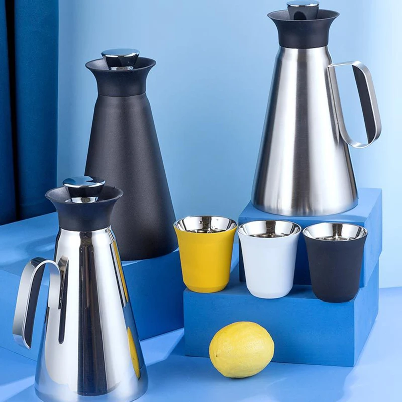 

1000ml Double Insulated Water Kettle Stainless Steel Office Coffee Pot Gift Thermos Travel Outdoor Vacuum Flasks Thermos Bottle