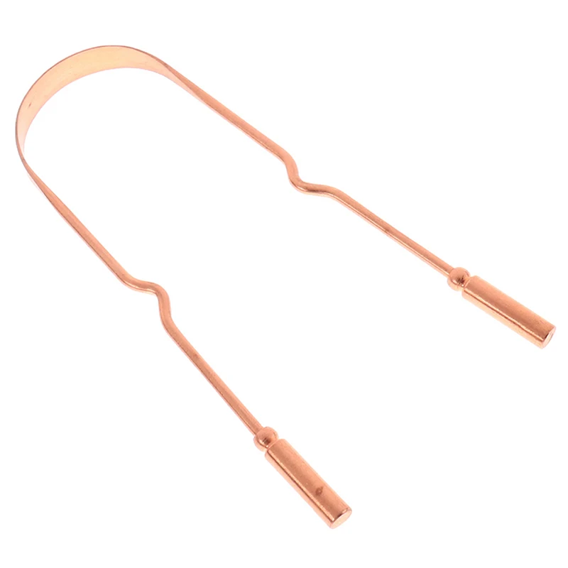 

Pure Copper Tongue Scraper Oral Cleaner Brush Fresh Cleaning Hygiene Care Tools Limpia Lengua Oral Hygiene