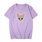 Детские футболки 100% хлопок анастасиз мерч Кошачий Принт Футболки Модные повседневные футболки с короткими рукавами для девочек Футболки для блоггеров