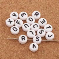 1200pcs round white 26 alphabet letter acrylic spacer beads 7mm l3027