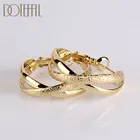 Серьги DOTEFFIL женские из серебра 925 пробы, матовые, розовое золото