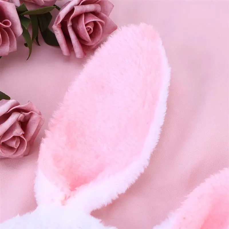 Плюшевые повязки на голову с заячьими ушками милая повязка пасхальными