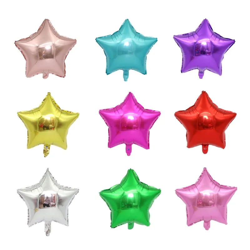 5 шт. фольгированные шары с пятиконечными звездами 18 дюймов|Воздушные и