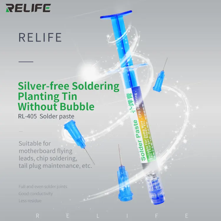 RELIFE RL-405 Solder paste for jump wire CPU soldering tail charger repair lead-free | Инструменты