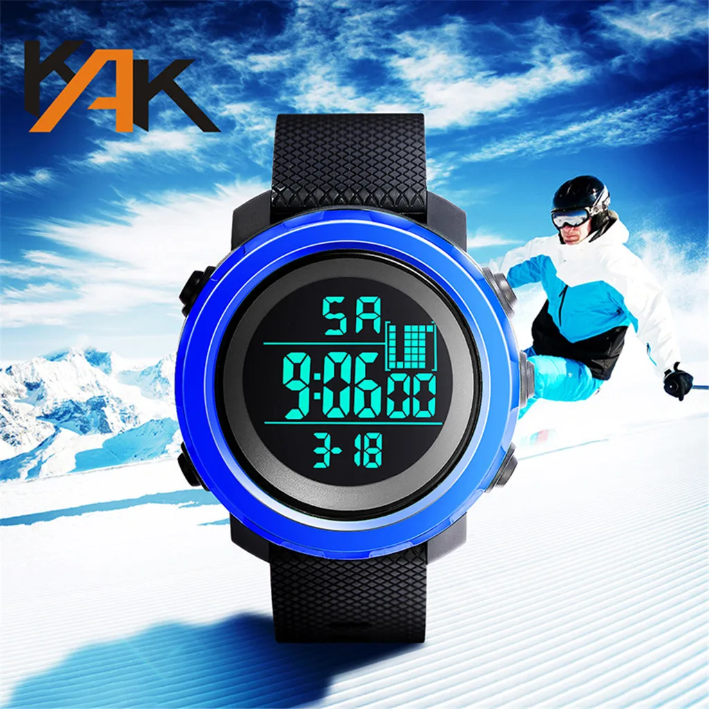 Модные высококачественные мужские водонепроницаемые электронные часы серии 30 м