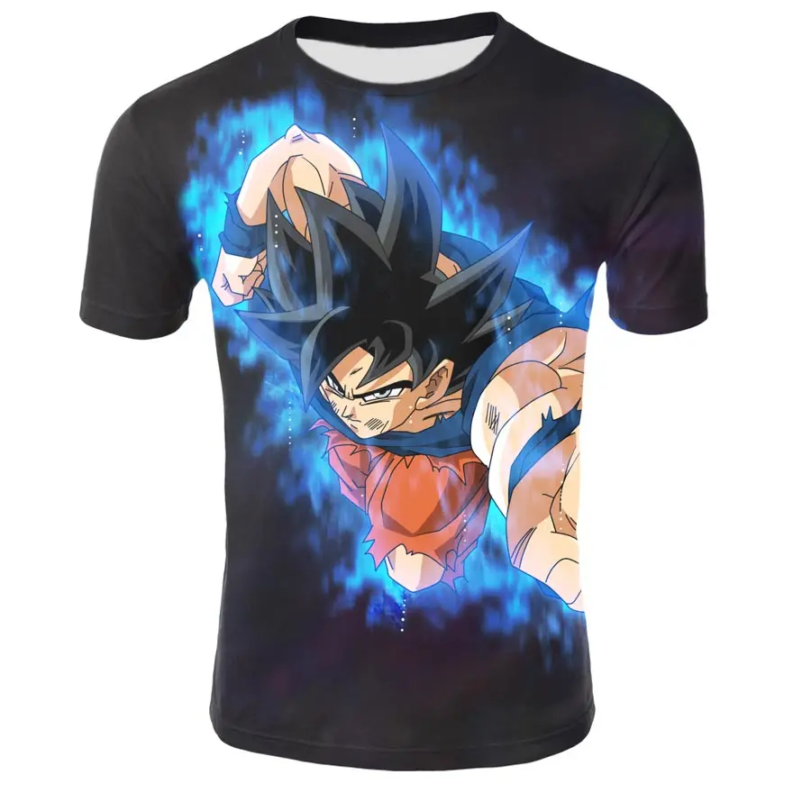 Новинка 2020 Мужская 3D футболка Dragon Ball Z Ultra Instinct Goku Super Saiyan God Blue с принтом